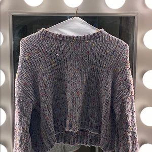 Purple retro looking crop sweater